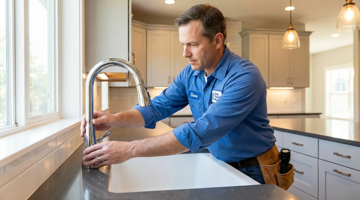 Kitchen faucet installation by Johns Plumbing LLC in Goleta